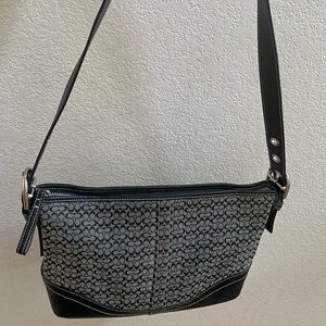 COACH shoulder bag. Black and gray. Excellent condition.